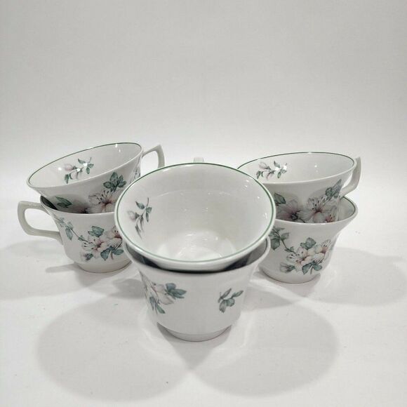 Set of 6 ADAMS Azalea  Ironstone Teacups England - Picture 4 of 11